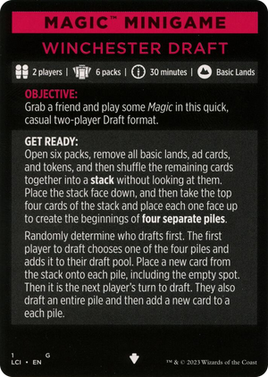 0001 Magic Minigame: Winchester Draft S The Lost Caverns of Ixalan