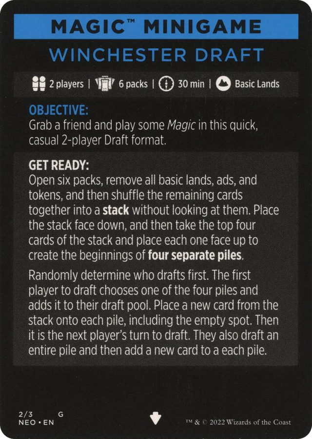 0002 Magic Minigame: Winchester Draft S Kamigawa: Neon Dynasty