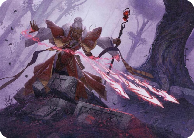 0048 Magic Missile Art Card S Art Series: Adventures in the Forgotten Realms