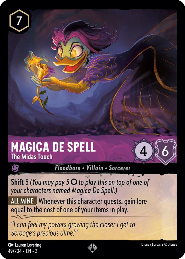 0049 Magica De Spell - The Midas Touch Super Rare Into the Inklands