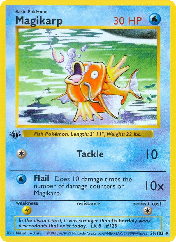 0035 Magikarp Uncommon Base Set (Shadowless)