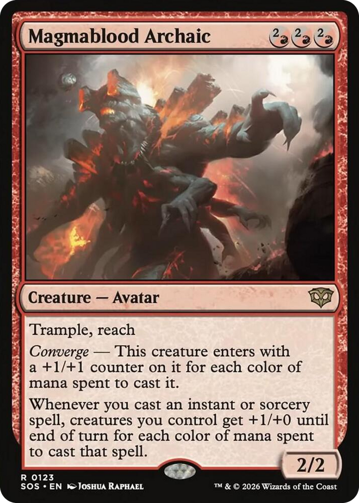 Magmablood Archaic #123 R - Secrets of Strixhaven Pokemon card
