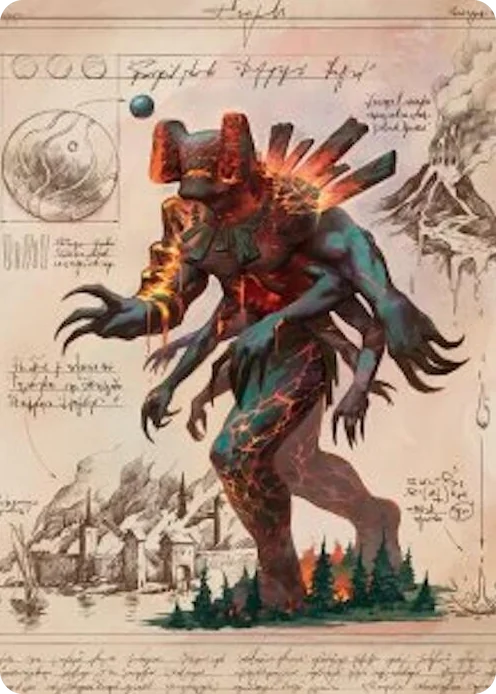 0031 Magmablood Archaic Art Card S Art Series: Secrets of Strixhaven