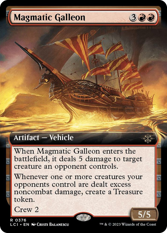 0376 Magmatic Galleon (Extended Art) R The Lost Caverns of Ixalan
