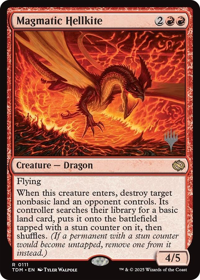 Magmatic Hellkite #111 R - Promo Pack: Tarkir: Dragonstorm Pokemon card