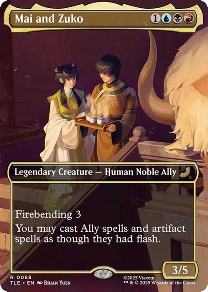 Mai and Zuko (Borderless) #68 R - The Last Airbender: Eternal-Legal Pokemon card
