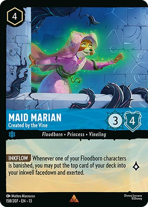 Maid Marian - Created by the Vine (Foil) #158 Rare - Attack of the Vine! Pokemon card