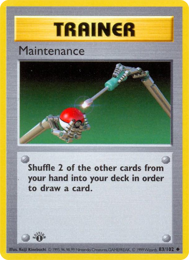 0083 Maintenance Uncommon Base Set (Shadowless)