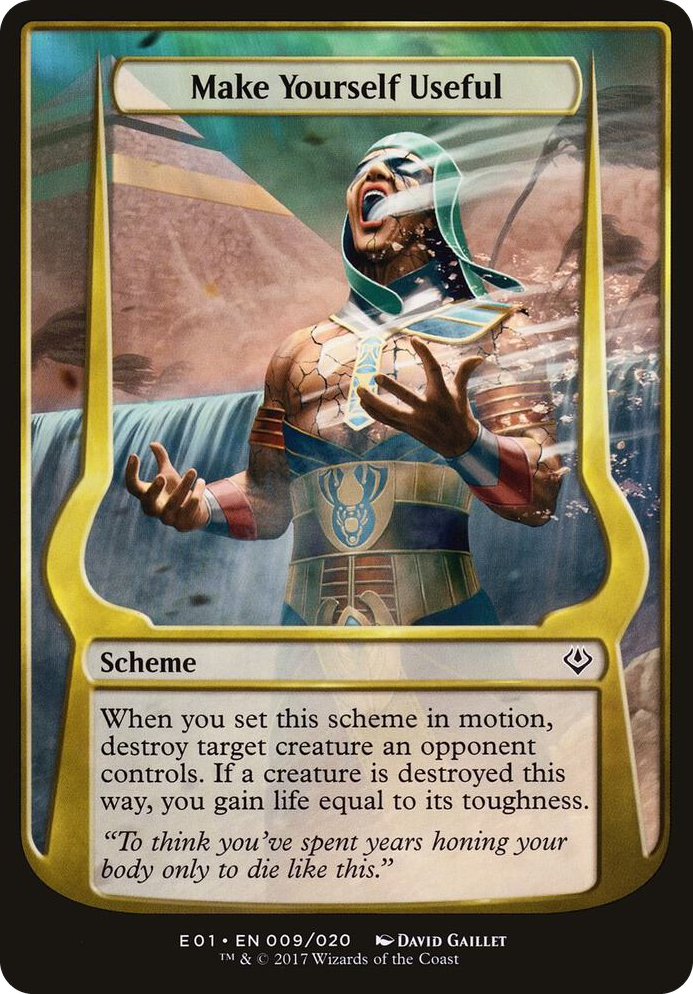0009 Make Yourself Useful (Archenemy: Nicol Bolas) C Oversize Cards