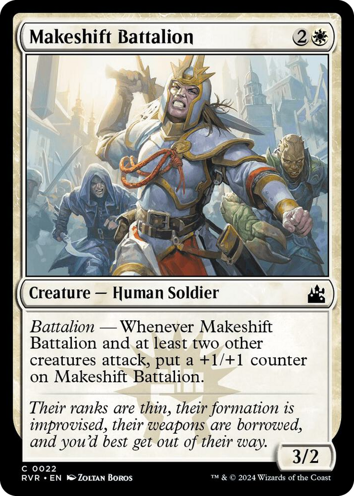Makeshift Battalion #22 C - Ravnica Remastered Pokemon card