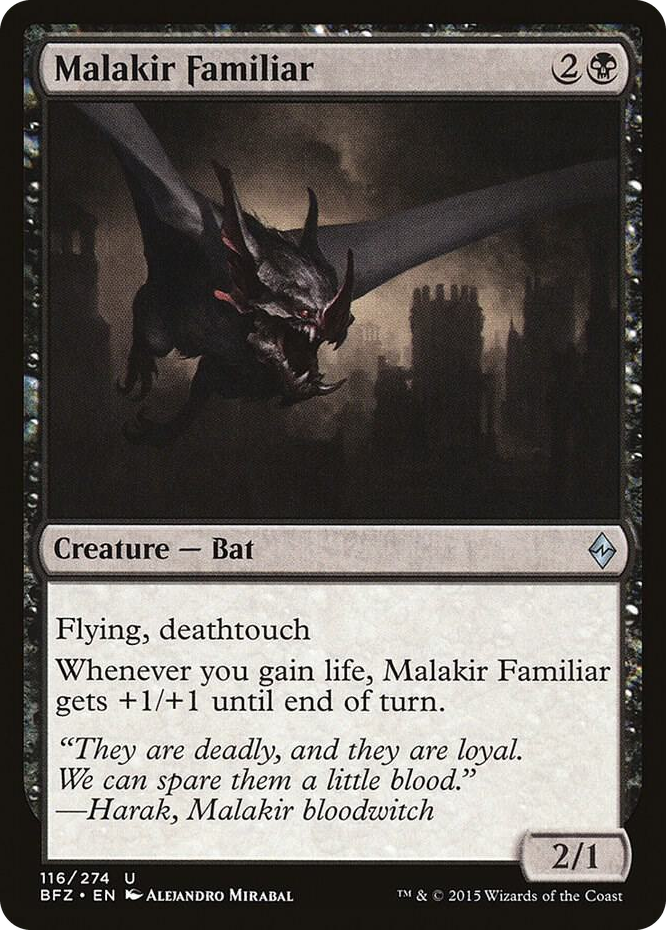 Malakir Familiar #116 U - Battle for Zendikar Pokemon card