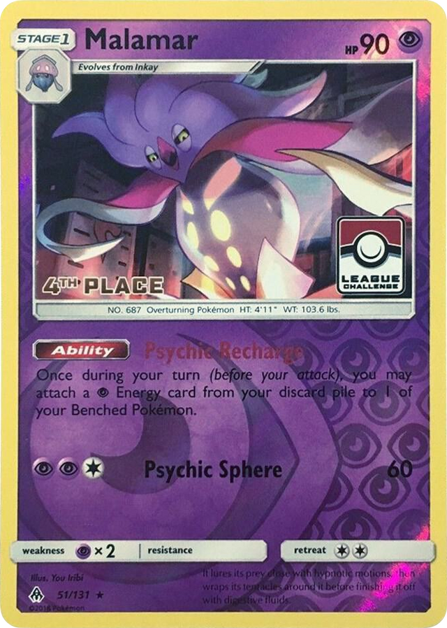 0051 Malamar - 51/131 (League Challenge) [4th Place] Promo League & Championship Cards