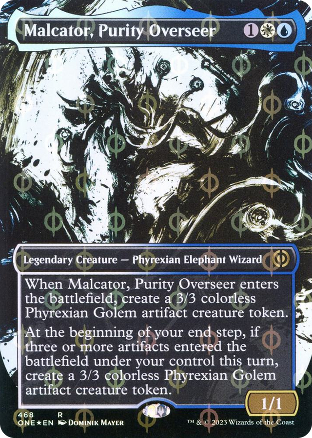 0468 Malcator, Purity Overseer (Showcase) (Step-and-Compleat Foil) R Phyrexia: All Will Be One