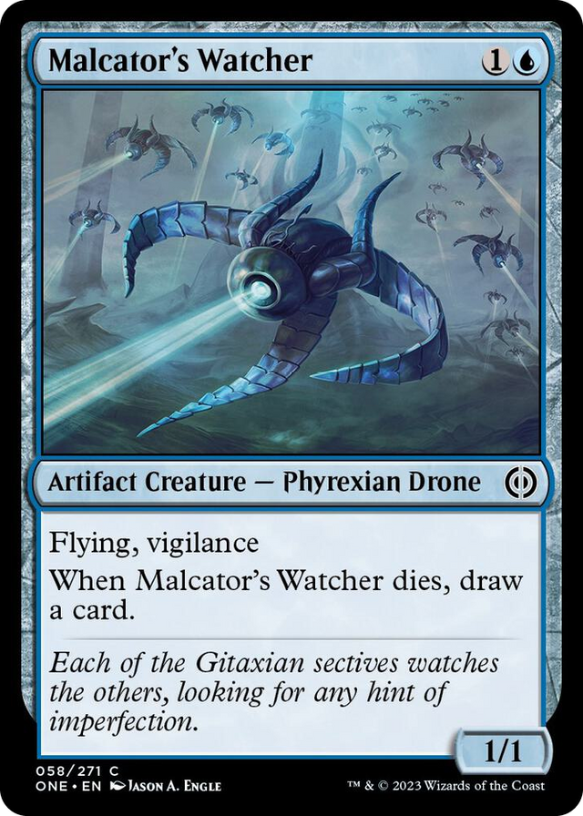 0058 Malcator's Watcher C Phyrexia: All Will Be One