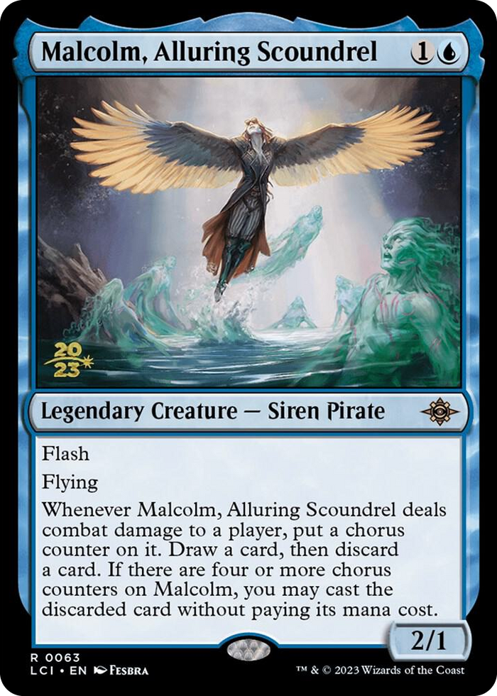 Malcolm, Alluring Scoundrel #63 R - Prerelease Cards Pokemon card
