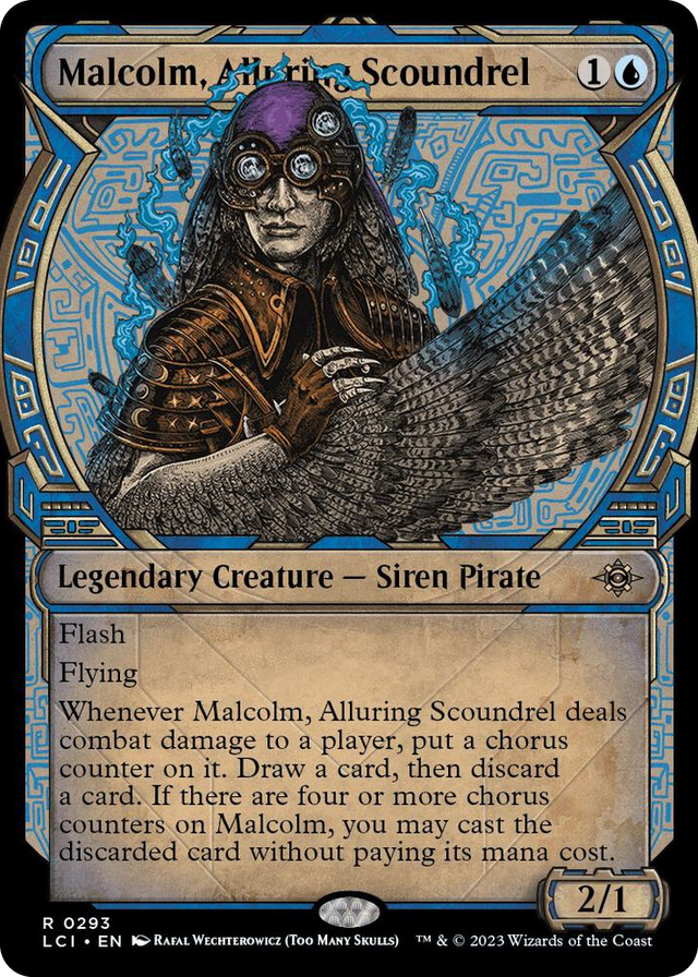 0293 Malcolm, Alluring Scoundrel (Showcase) R The Lost Caverns of Ixalan