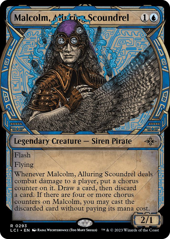 Malcolm, Alluring Scoundrel (Showcase) #293 R - The Lost Caverns of Ixalan Pokemon card