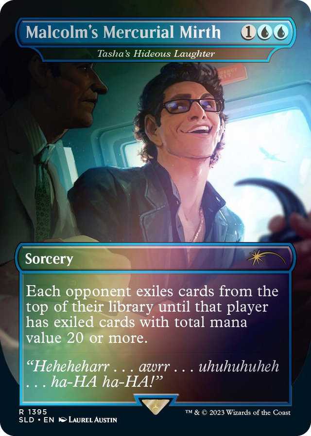 1395 Malcolm's Mercurial Mirth - Tasha's Hideous Laughter (Rainbow Foil) R Secret Lair Drop Series