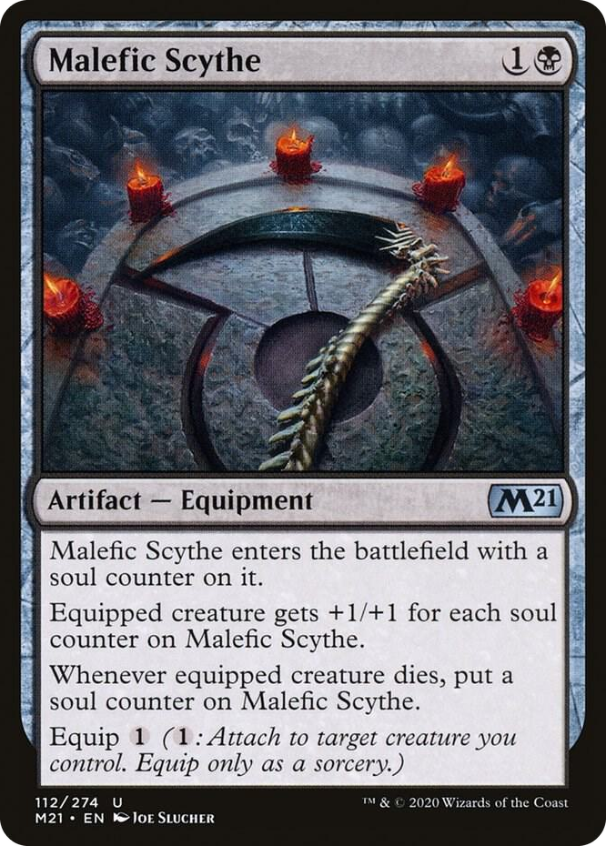 0112 Malefic Scythe U Core Set 2021