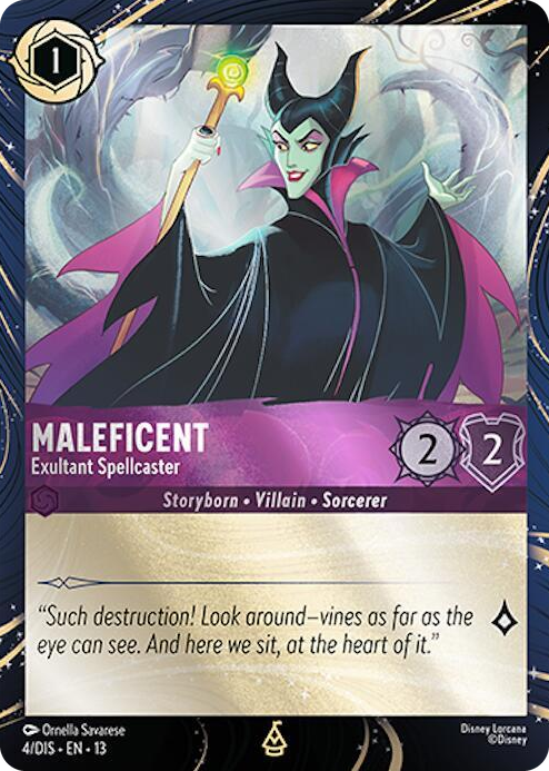Maleficent - Exultant Spellcaster #4 Promo - Disney Lorcana Promo Cards Pokemon card