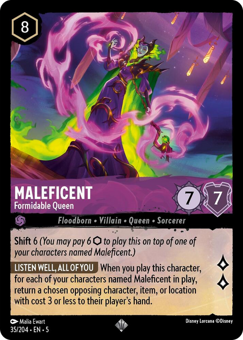 0035 Maleficent - Formidable Queen Super Rare Shimmering Skies