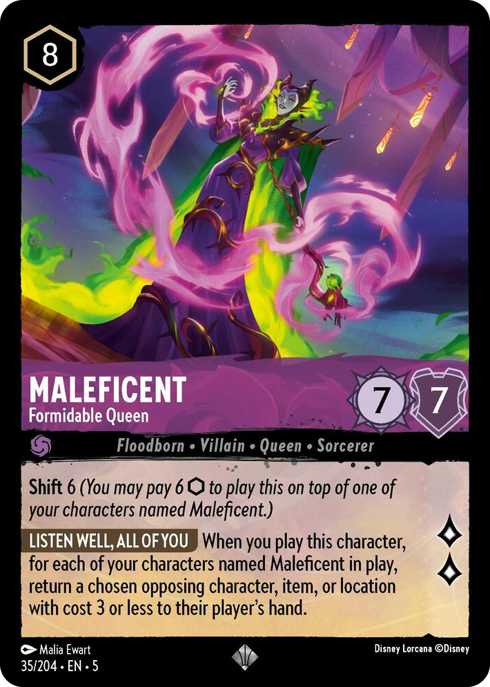 0035 Maleficent - Formidable Queen Super Rare Shimmering Skies