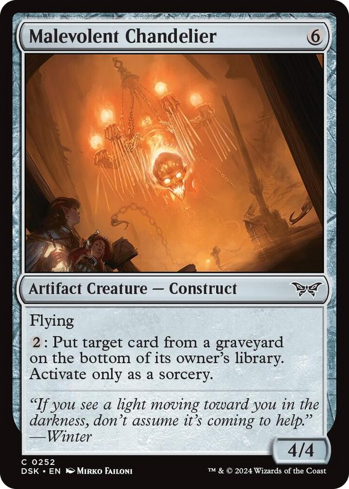 Malevolent Chandelier #252 C - Duskmourn: House of Horror Pokemon card