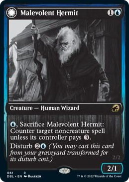 0061 Malevolent Hermit R Innistrad: Double Feature