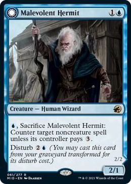 0061 Malevolent Hermit R Innistrad: Midnight Hunt
