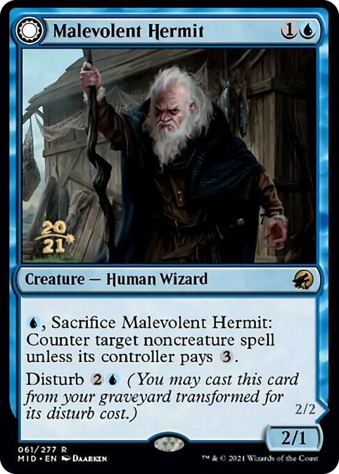 Malevolent Hermit #61 R - Prerelease Cards Pokemon card