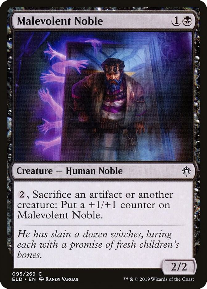 0095 Malevolent Noble C Throne of Eldraine