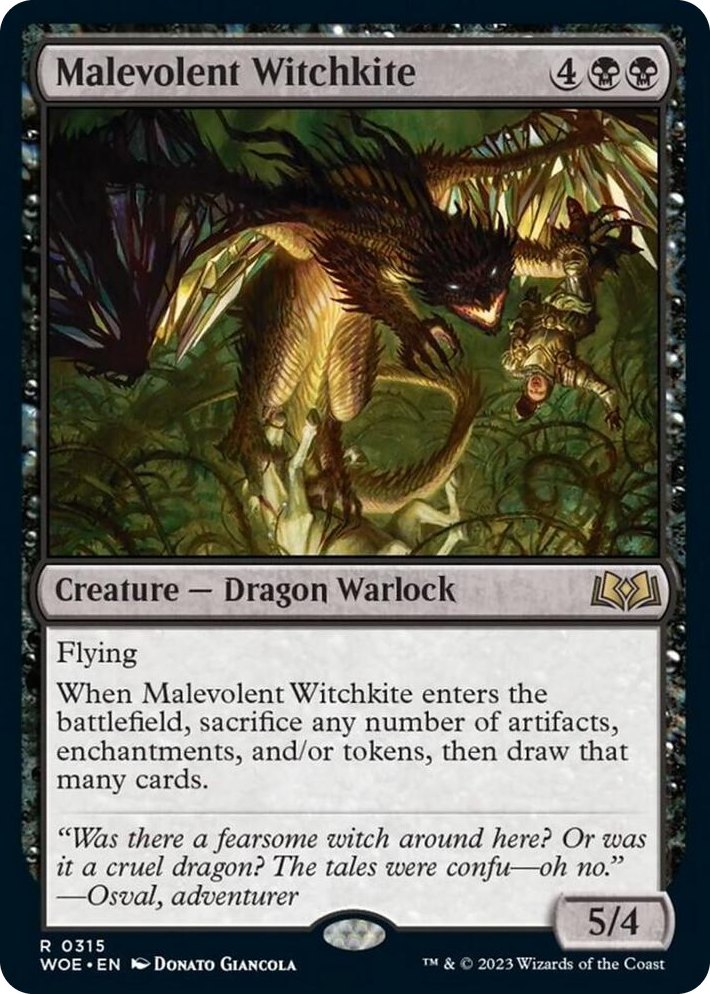 0315 Malevolent Witchkite R Wilds of Eldraine