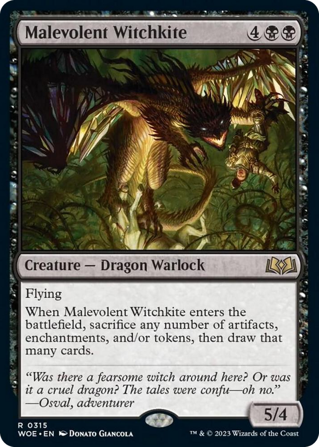 0315 Malevolent Witchkite R Wilds of Eldraine