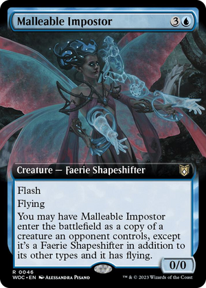 0046 Malleable Impostor (Extended Art) R Commander: Wilds of Eldraine