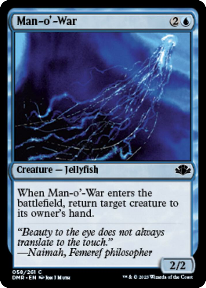 Man-o'-War #58 C - Dominaria Remastered Pokemon card