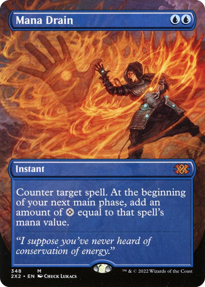 0348 Mana Drain (Borderless) M Double Masters 2022