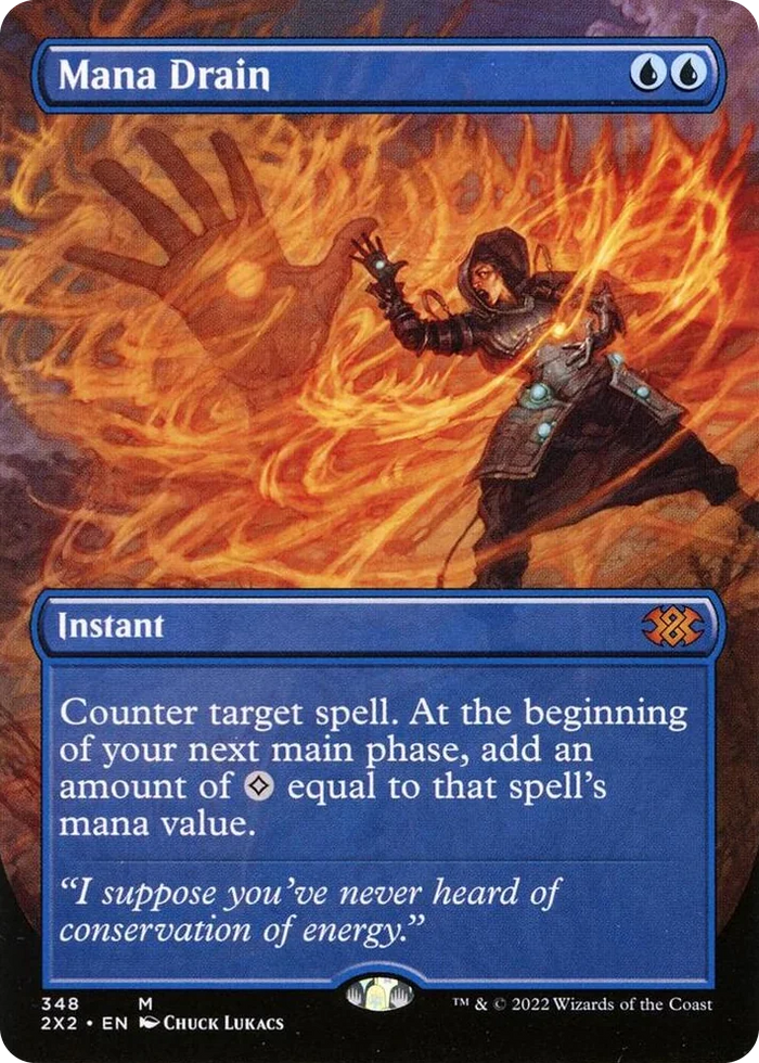 0348 Mana Drain (Borderless) M Double Masters 2022