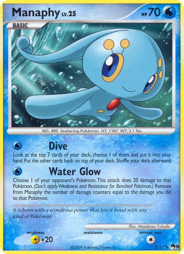 0002 Manaphy Rare POP Series 9