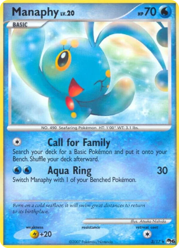 0003 Manaphy Rare POP Series 6