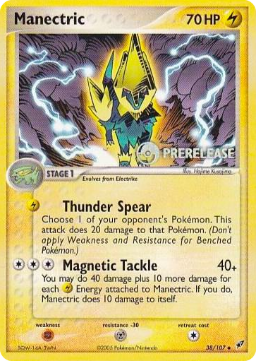 0038 Manectric - 38/107 (Prerelease) Promo Nintendo Promos