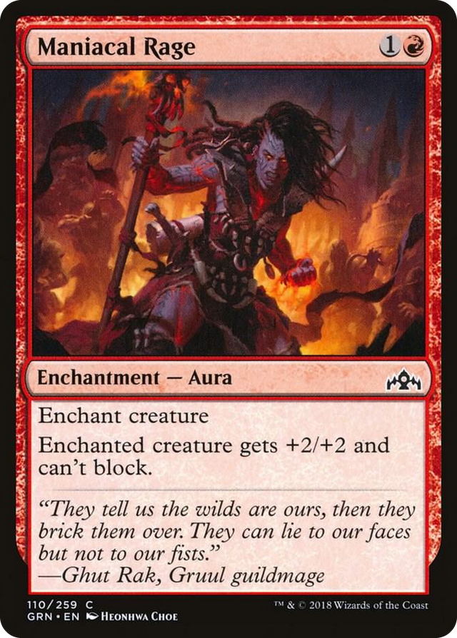 0110 Maniacal Rage C Guilds of Ravnica