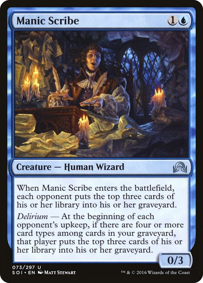 Manic Scribe #73 U - Shadows over Innistrad Pokemon card