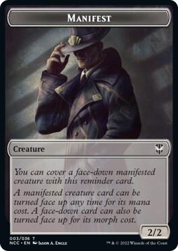 0003 Manifest // Copy Double-Sided Token T Commander: Streets of New Capenna