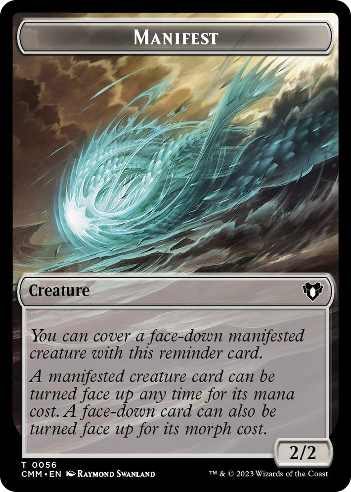 0056 Manifest // Phyrexian Germ Double-Sided Token T Commander Masters