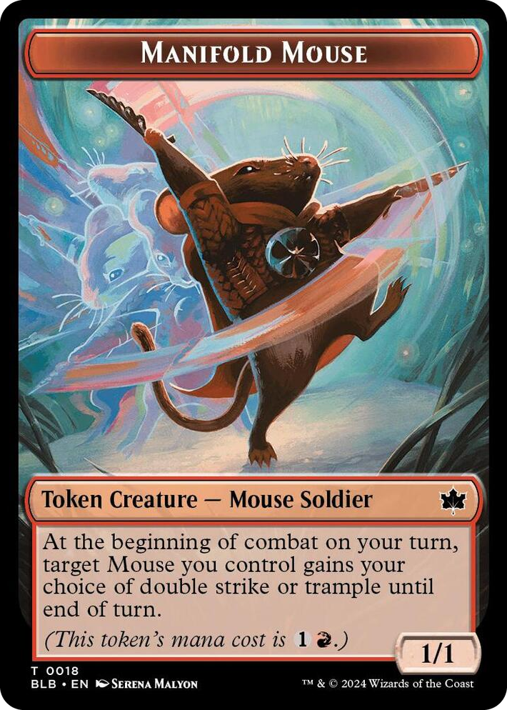 0018 Manifold Mouse Token T Bloomburrow