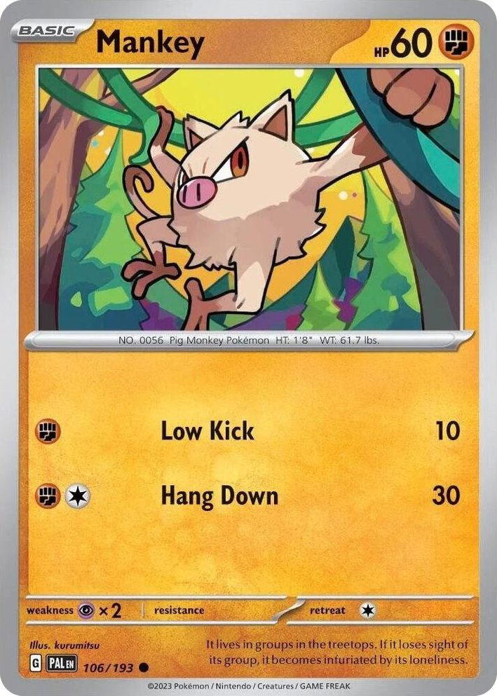 0106 Mankey - 106/193 (Cosmos Holo) Common Miscellaneous Cards & Products