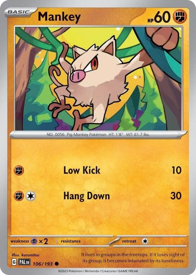 0106 Mankey - 106/193 (Cosmos Holo) Common Miscellaneous Cards & Products