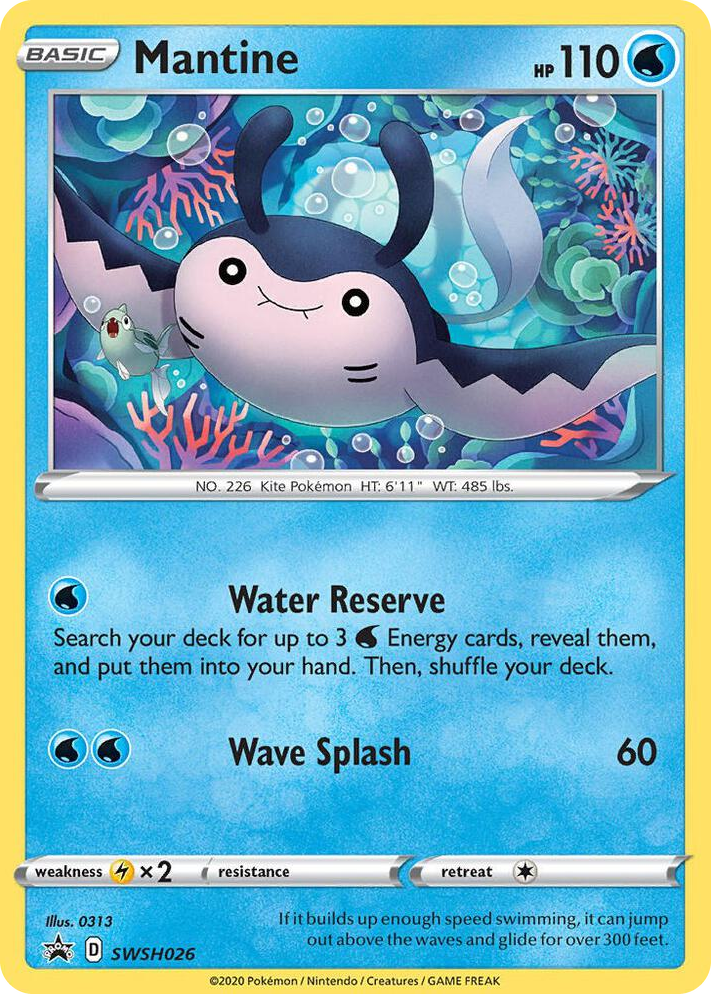 0026 Mantine - SWSH026 Promo Sword & Shield Promo Cards