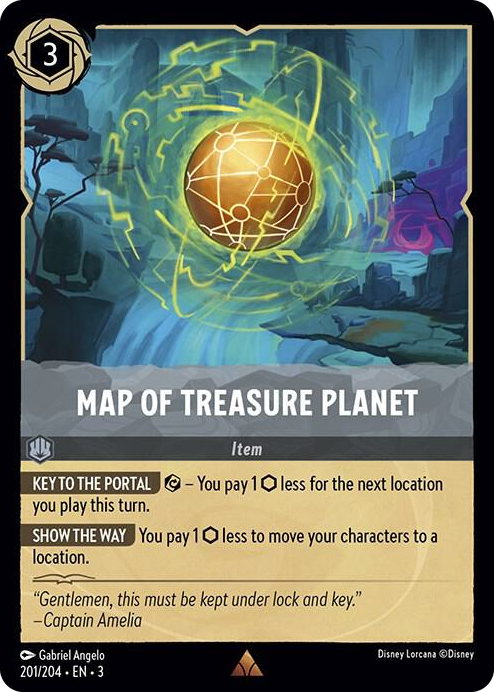 0201 Map of Treasure Planet Rare Into the Inklands
