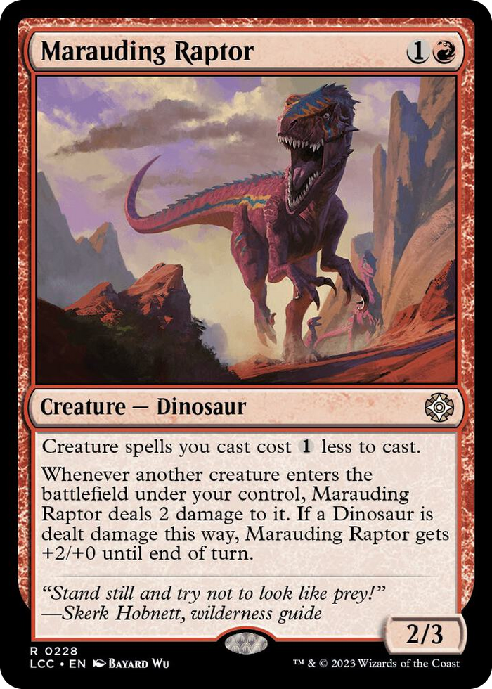Marauding Raptor #228 R - Commander: The Lost Caverns of Ixalan Pokemon card